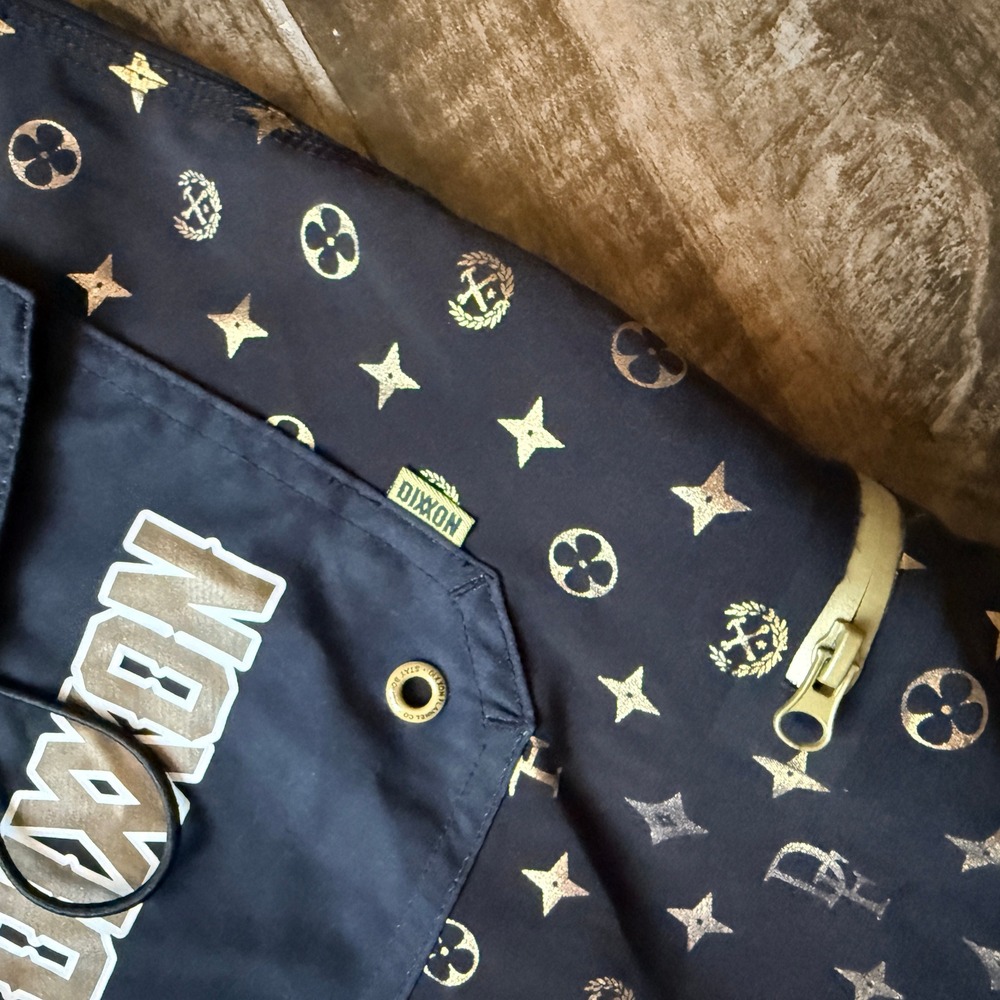 Dixxon Flannel Co Mens Party Crest Bougie 9" Boardshorts, Gold Black, 38 - Picture 8 of 11